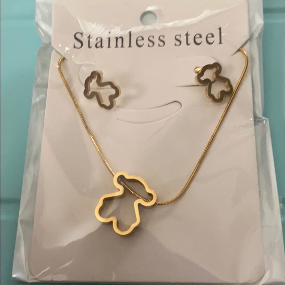 Stainless Steel Gold Set